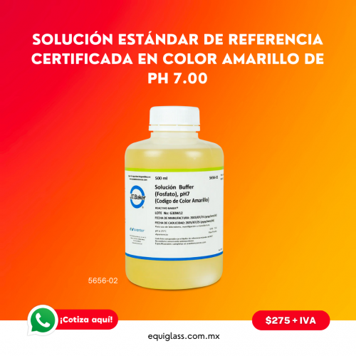 Solucin estndar de referencia certificada en color amarillo de pH 7.00